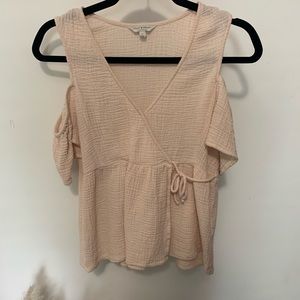Blush Blouse - cold shoulder